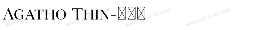Agatho Thin字体转换
